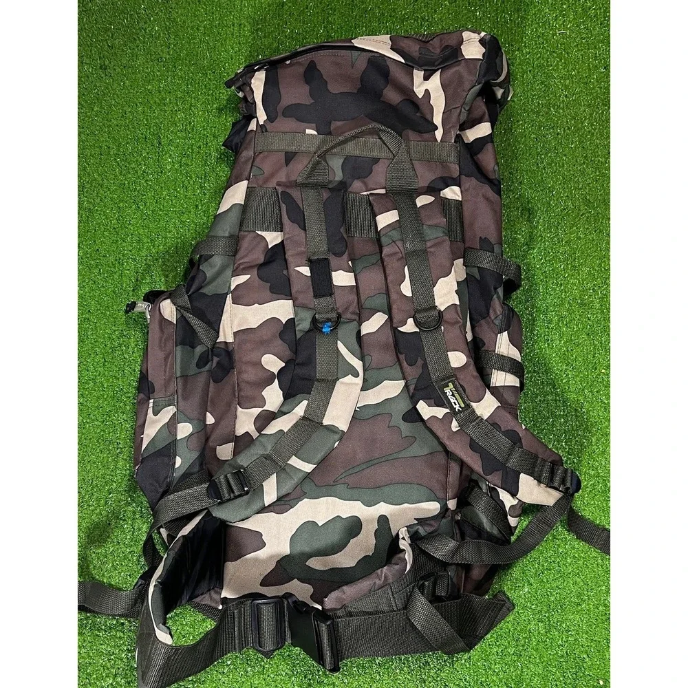 Vintage Camo Backpack Framed Outdoor Hunting Hiking Rucksack Woodland Camoflauge